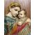 Antica coppia Vergine con Bambino di capoletto. Toscana 1940, dipinte, mis 48x33 cm