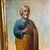 Antico dipinto olio su tela XVIII se raffigurante San Pietro e San Paolo . In cornice laccata coeva. Cm 66 x 51 