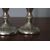 Coppia di antichi Candelieri –Candelabri Vetro Murano XIX sec all ‘ argento . Mis h 17 