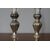 Coppia di antichi Candelieri –Candelabri Vetro Murano XIX sec all ‘ argento . Mis h 17 