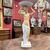 Antica scultura ceramica  “Donna portatrice “ Ronzan  anni 40 . H 54 . Art decò 
