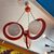 Lampadario Chandelier anni 60 Atomic vetro e legno . Tre luci modernariato – deisgn 