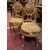 PANC160 - N. 2 Sedie in legno dorato, epoca '700, misure cm L 40 x P 44 x H 94