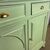Antica credenza Liberty primi 900 laccata verde Provenza. Mis 107 x 47 . h 103. Restaurata ! 