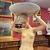 Antica scultura ceramica  “Donna portatrice “ Ronzan  anni 40 . H 54 . Art decò 