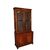 Libreria Vetrina due corpi francese in noce fiammato stile Luigi Filippo del 1800