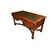 Scrivania Impero di Inizio 1900 Francese in Legno di Mogano con Piano in Pelle
