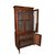 Libreria Vetrina due corpi francese in noce fiammato stile Luigi Filippo del 1800