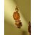Magnifica Coppia di Acquasantiere in vetro dorate e dipinte - H 30 cm - Vetro soffiato di Murano - Fine XIX secolo