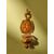 Magnifica Coppia di Acquasantiere in vetro dorate e dipinte - H 30 cm - Vetro soffiato di Murano - Fine XIX secolo