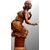 GRANDE SCULTURA LIGNEA " ANGELO ANNUNCIANTE INGINOCCHIATO" 