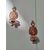 Magnifica Coppia di Acquasantiere in vetro dorate e dipinte - H 30 cm - Vetro soffiato di Murano - Fine XIX secolo