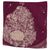 Grande ricamo su fondo Bordeaux - B/172/2 -