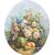 Set of 4 oval paintings from boiserie panels. - O/5542