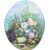 Set of 4 oval paintings from boiserie panels. - O/5542