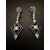 Platinum earrings with Diamonds and Sapphires