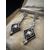 Platinum earrings with Diamonds and Sapphires