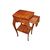 Tavolino Francese stile Luigi XV Riccamente Intarsiato con Cassettino del 1800