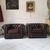 Coppia di poltrone chesterfield club inglese originale nuova in pelle bordeaux 