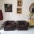 Coppia di poltrone chesterfield club inglese originale nuova in pelle bordeaux 