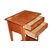 Tavolino con 2 cassetti ed intarsi francese stile Luigi XVI del 1800 in legno di noce
