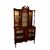 Cabinet Vetrina inglese del 1800 stile Vittoriano in legno di Mogano con intarsi