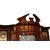 Cabinet Vetrina inglese del 1800 stile Vittoriano in legno di Mogano con intarsi