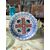 Antico piatto in maiolica manifattura francese XIX sec, con tulipani, mis 30 cm