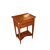 Tavolino con 2 cassetti ed intarsi francese stile Luigi XVI del 1800 in legno di noce