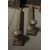 AL320 - Coppia di alari in ghisa, epoca '800, misure cm L 8 x H 16 x P 37