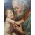 Quadro olio su tela Giuseppe e il bambino XVIII sec. scuola bolognese Italia