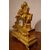 Parigina del 1800 in bronzo dorato al mercurio "Innamorati"