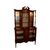 Cabinet Vetrina inglese del 1800 stile Vittoriano in legno di Mogano con intarsi