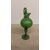 Antico versatoio brocca primi '900 in vetro verde soffiato, Empoli, h 40 cm