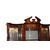 Cabinet Vetrina inglese del 1800 stile Vittoriano in legno di Mogano con intarsi