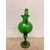 Antico versatoio brocca primi '900 in vetro verde soffiato, Empoli, h 40 cm