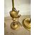 Antico gruppo di 5 lucerne in bronzo dorato, '800 mis63x16cm