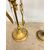 Antico gruppo di 5 lucerne in bronzo dorato, '800 mis63x16cm