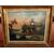 Olio su tela francese del 1800 con orologio vero incorporato