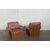 Coppia di poltrone in legno e rattan