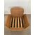 Coppia di poltrone in legno e rattan