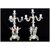 Coppia di candelabri in porcellana Manifattura di Vienna del 1800 a quattro fiamme