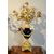 Coppia di candelabri Luigi XVI in bronzo dorato e percellana Sevres blu, Francia XIX secolo