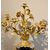 Coppia di candelabri Luigi XVI in bronzo dorato e percellana Sevres blu, Francia XIX secolo