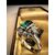 Anello  in  Platino  con  Smeraldo  e  Diamanti  