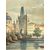 Antica oleografia fine '800 Ponte Carlo Praga 57x45