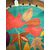 Antica poltroncina art decò 1940 in noce, seduta ricamata a foglie,70x52x44 cm