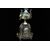 Tris composto da orologio e due candelabri francesi del 1800 meccati con quadrante in porcellana di Sevres