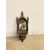 Antica piccola acquasantiera in bronzo, '800, battesimo di Gesù, 21x8x4cm