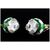 Coppia di sontuose brocche del 1800 in porcellana Sevres verde smeraldo con decori floreali